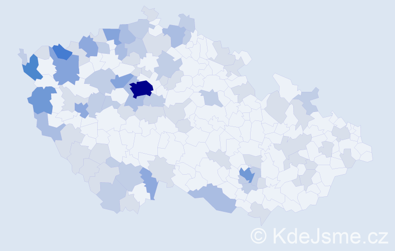 Jméno: 'Tien', počet výskytů 176 v celé ČR