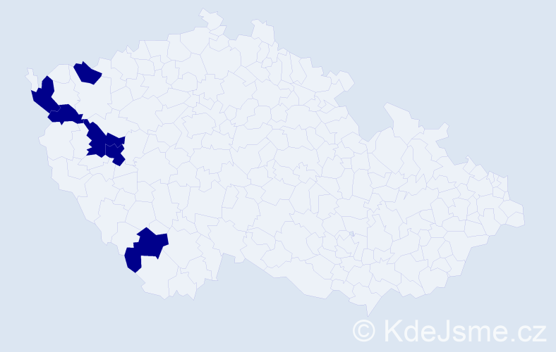 Jméno: 'Luat', počet výskytů 6 v celé ČR