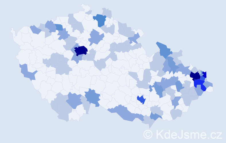 Jméno: 'Antónia', počet výskytů 157 v celé ČR