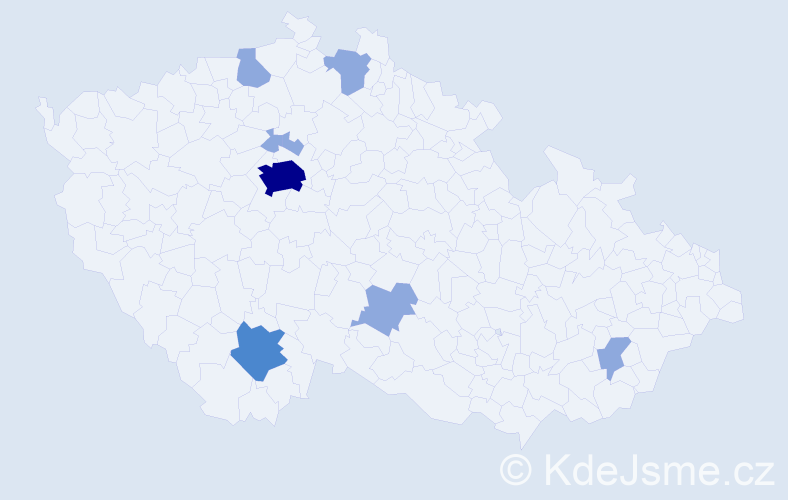 Jméno: 'Nedeljko', počet výskytů 13 v celé ČR