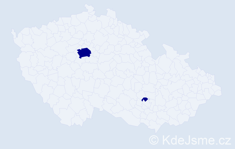 Jméno: 'Bechir', počet výskytů 2 v celé ČR