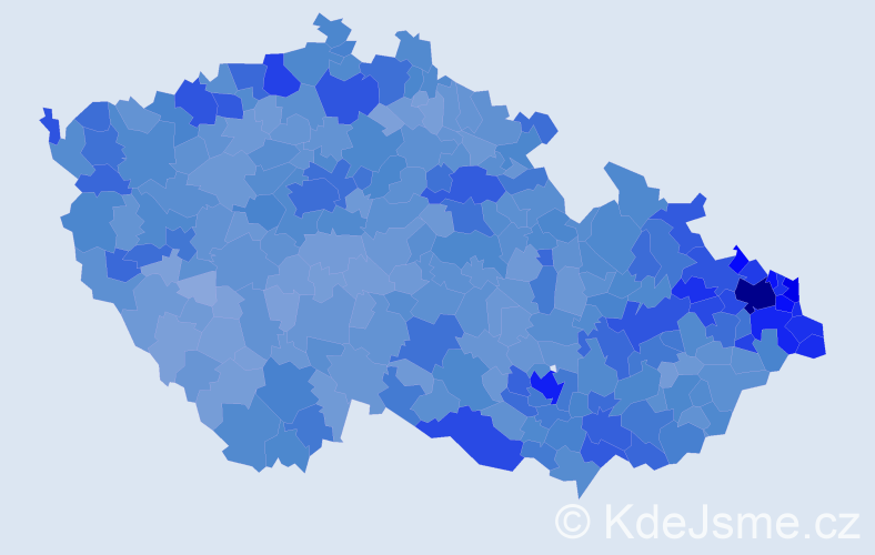 Jméno: 'Patrik', počet výskytů 28800 v celé ČR