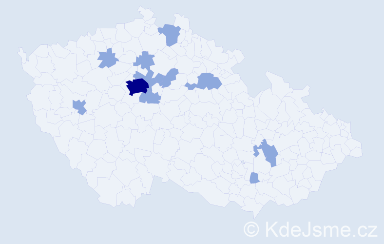 Jméno: 'Jan-Jakub', počet výskytů 20 v celé ČR