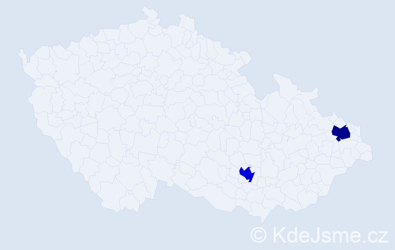 Jméno: 'Katharina Anna', počet výskytů 2 v celé ČR