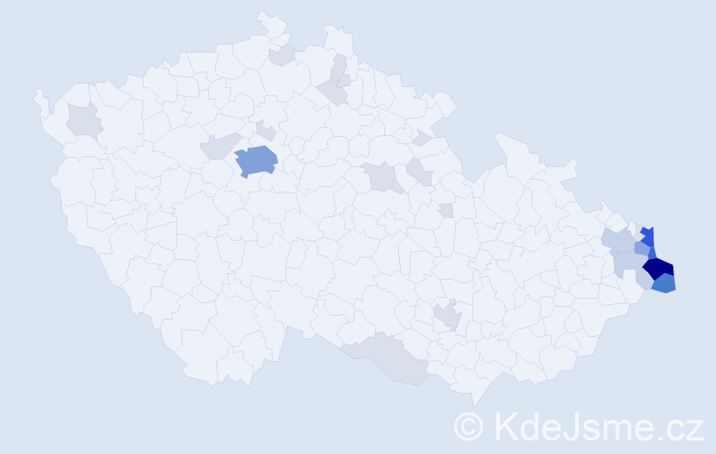 Jméno: 'Katarzyna', počet výskytů 91 v celé ČR