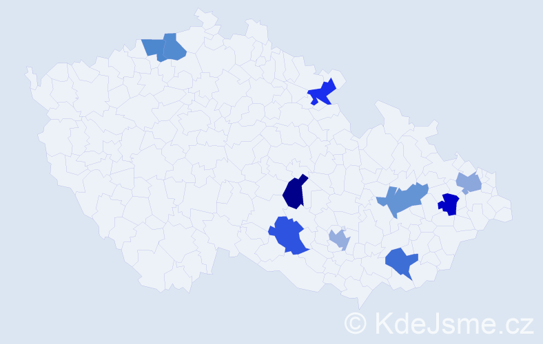 Jméno: 'Dinh Tien', počet výskytů 10 v celé ČR