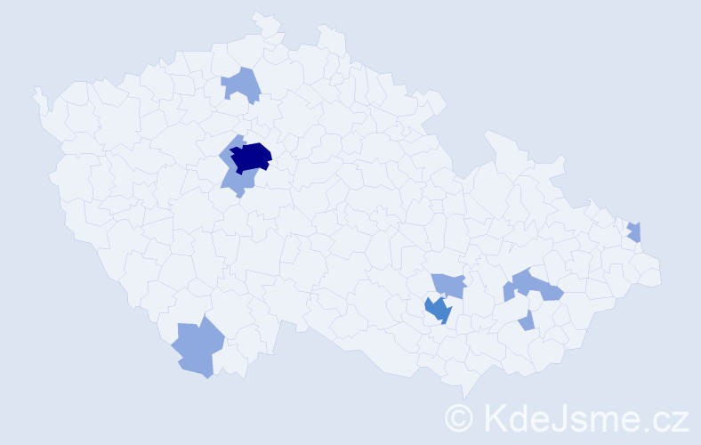 Jméno: 'Ariadna', počet výskytů 15 v celé ČR