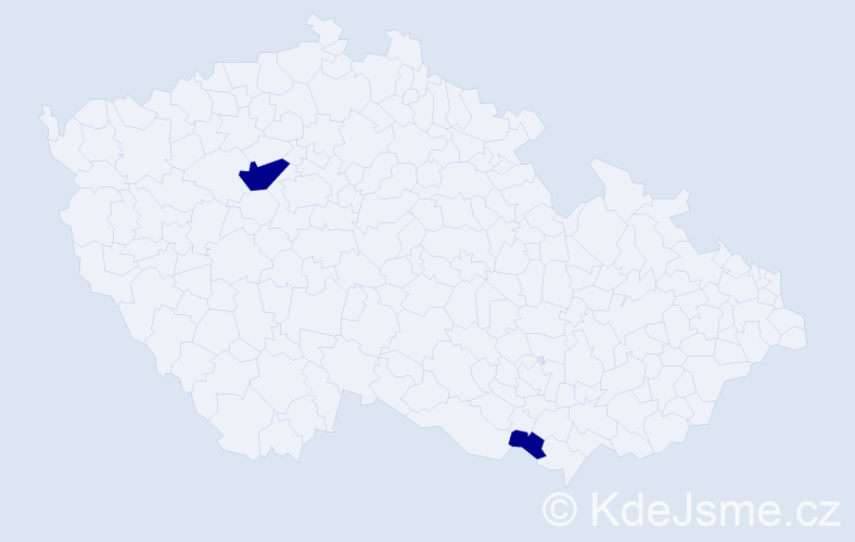 Jméno: 'Venceslav', počet výskytů 2 v celé ČR