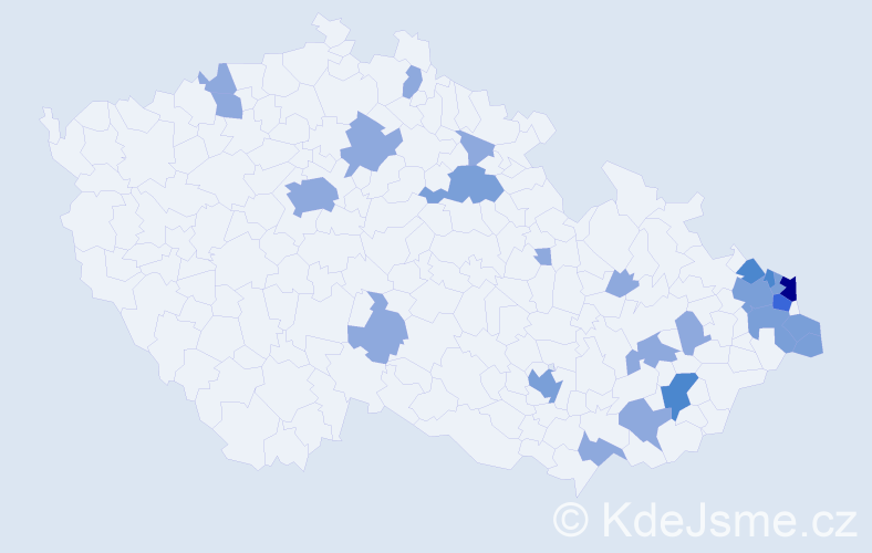 Jméno: 'Teofil', počet výskytů 47 v celé ČR