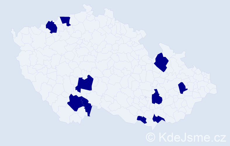 Jméno: 'Šimon Antonín', počet výskytů 10 v celé ČR