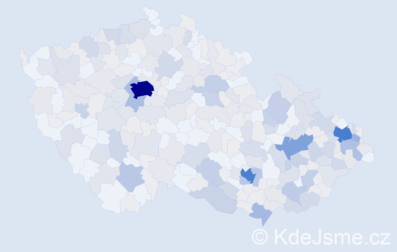 Jméno: 'Ctirad', počet výskytů 727 v celé ČR