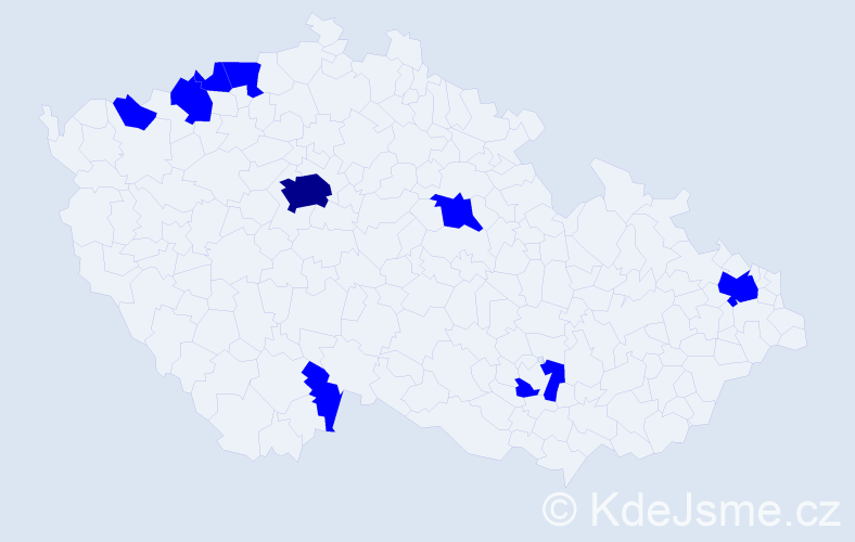 Jméno: 'Duy Linh', počet výskytů 10 v celé ČR