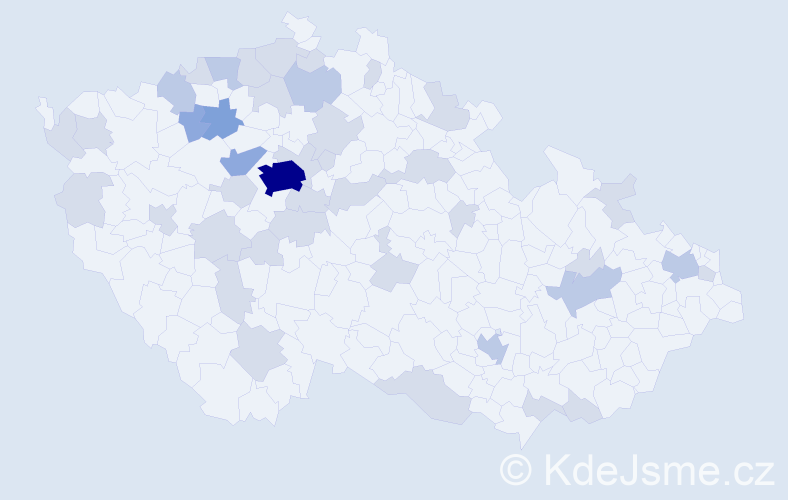Jméno: 'Zinaida', počet výskytů 73 v celé ČR