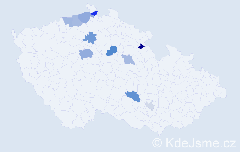 Jméno: 'Andranik', počet výskytů 19 v celé ČR