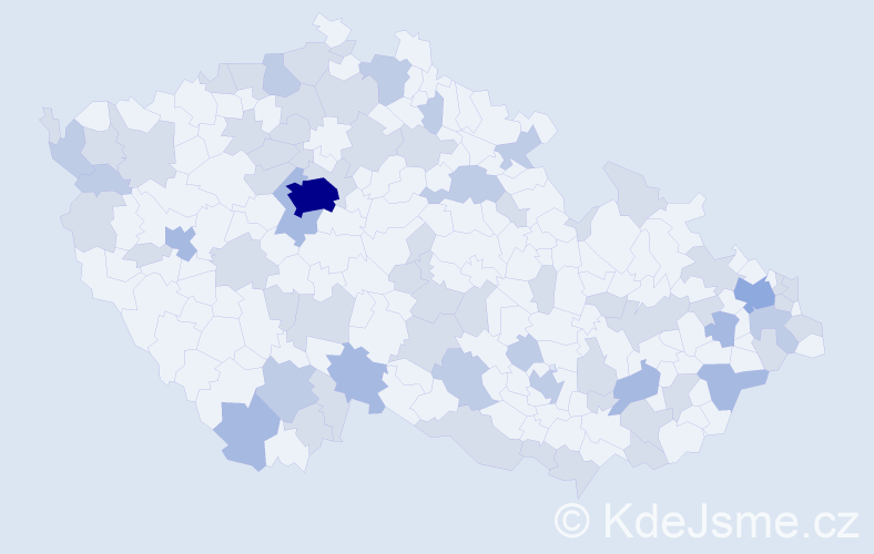 Jméno: 'Juliána', počet výskytů 119 v celé ČR