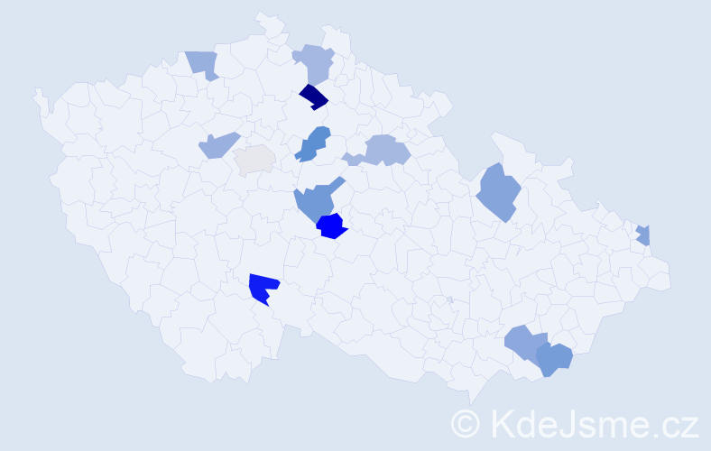 Jméno: 'Urban', počet výskytů 14 v celé ČR