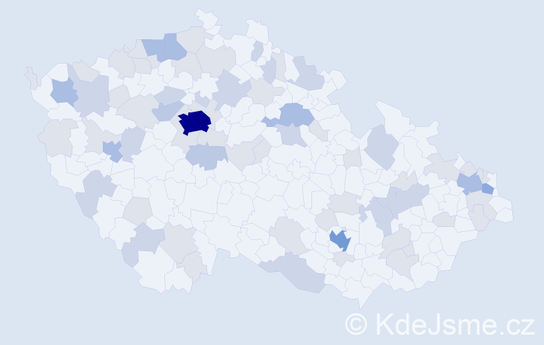 Jméno: 'Angelina', počet výskytů 142 v celé ČR
