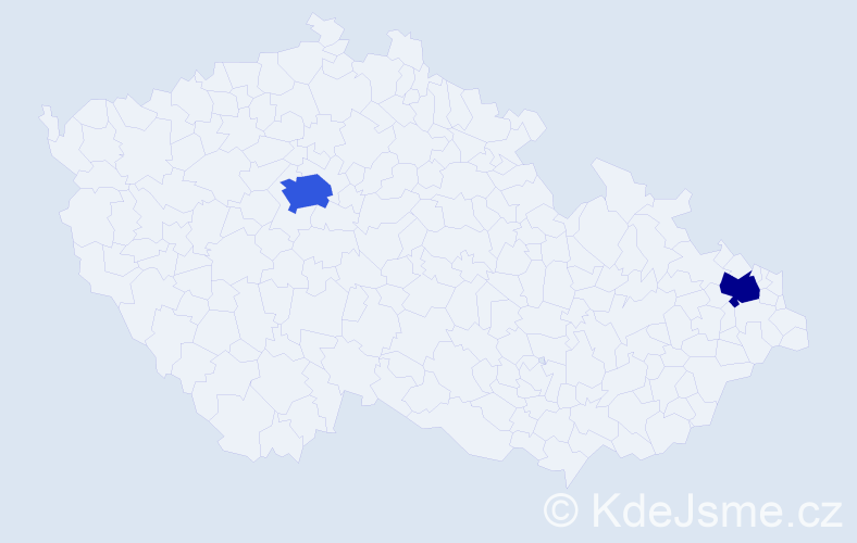 Jméno: 'Taehee', počet výskytů 3 v celé ČR