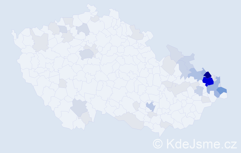 Jméno: 'Edeltruda', počet výskytů 156 v celé ČR