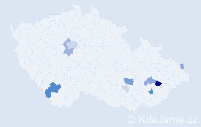 Jméno: 'Ariadna', počet výskytů 11 v celé ČR