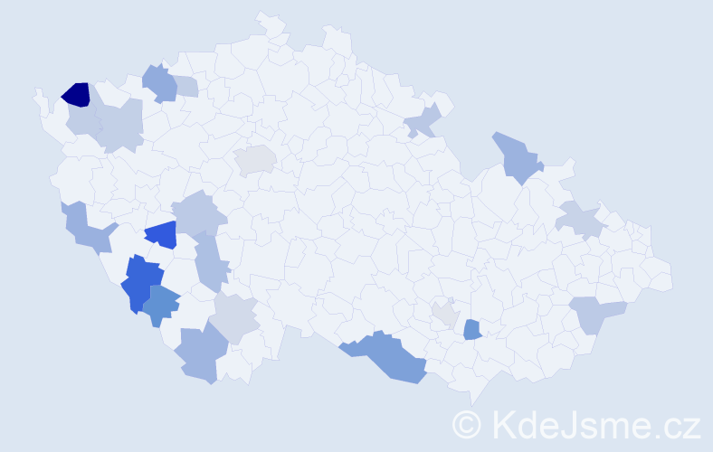 Jméno: 'Rupert', počet výskytů 28 v celé ČR