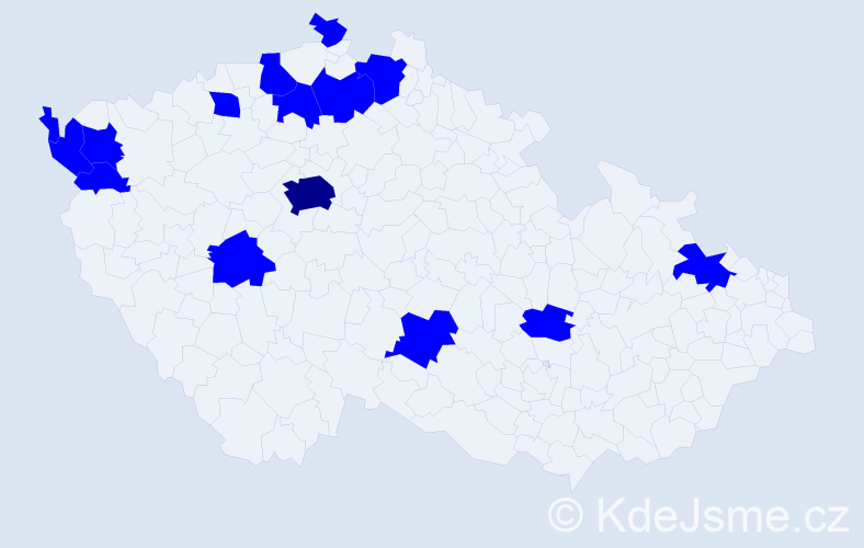 Jméno: 'Luise', počet výskytů 16 v celé ČR