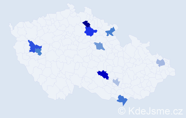 Jméno: 'Alena Anna', počet výskytů 11 v celé ČR