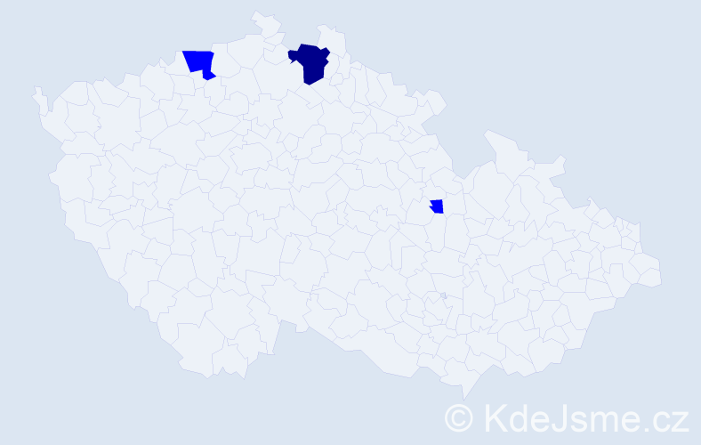 Jméno: 'Vladiboj', počet výskytů 4 v celé ČR