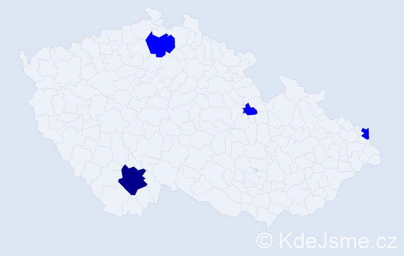 Jméno: 'Ermin', počet výskytů 5 v celé ČR