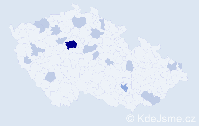 Jméno: 'Louis', počet výskytů 31 v celé ČR