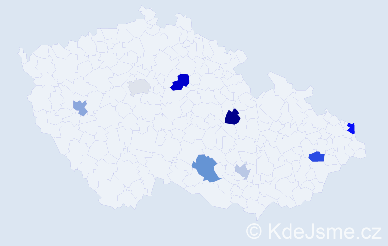 Jméno: 'Annabel', počet výskytů 9 v celé ČR