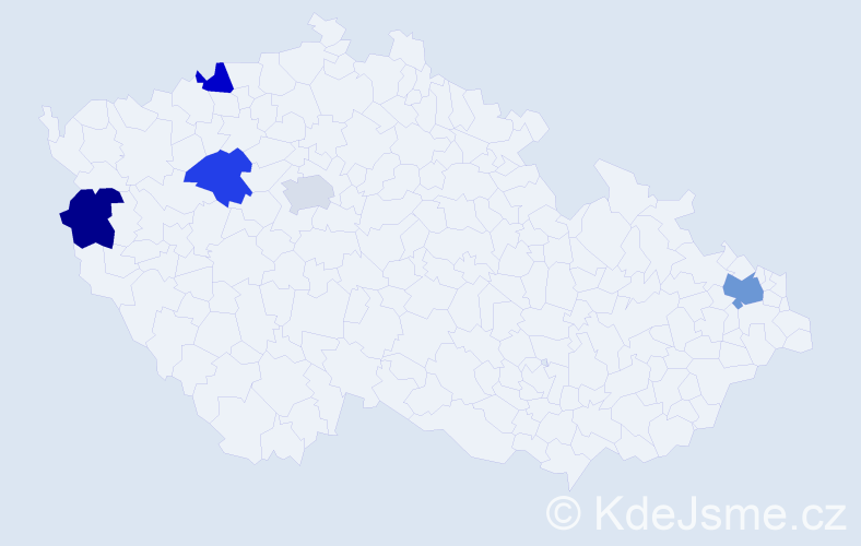 Jméno: 'Thuy Hanh', počet výskytů 6 v celé ČR