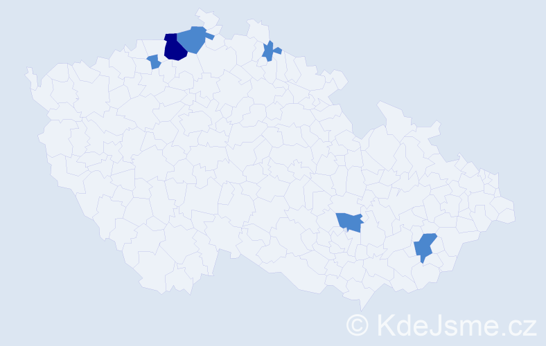 Jméno: 'Eduárd', počet výskytů 8 v celé ČR