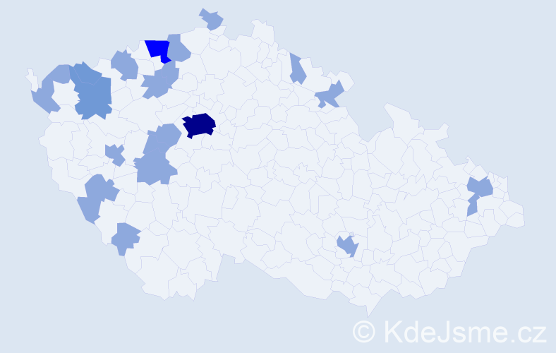 Jméno: 'Nhat', počet výskytů 32 v celé ČR