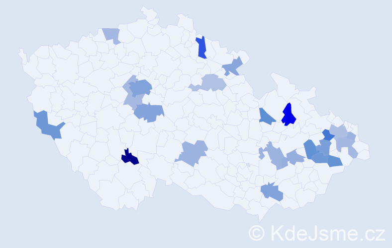 Jméno: 'Niké', počet výskytů 35 v celé ČR