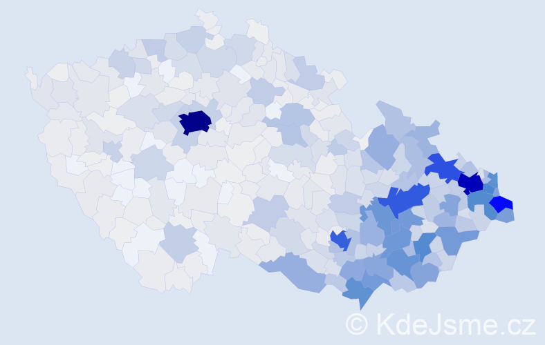 Jméno: 'Bronislava', počet výskytů 3991 v celé ČR