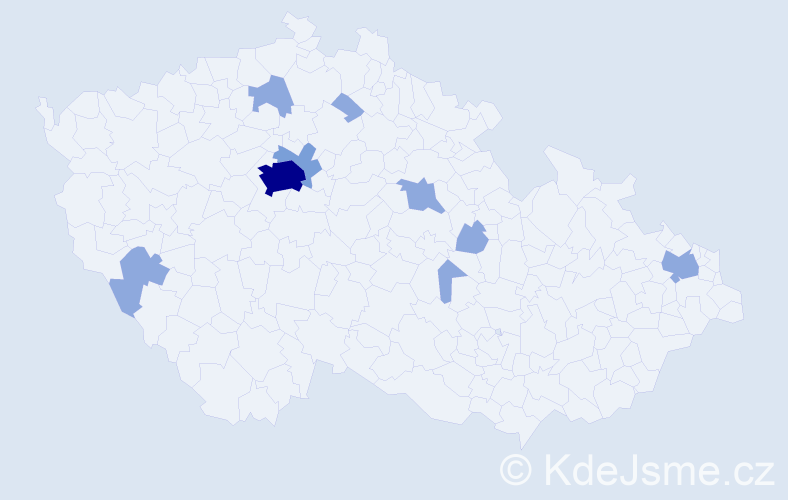 Jméno: 'Nelia', počet výskytů 16 v celé ČR