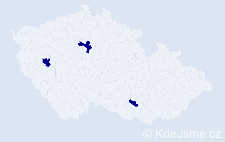 Jméno: 'Viktoriya', počet výskytů 3 v celé ČR