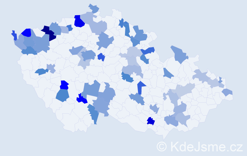 Jméno: 'Mike', počet výskytů 92 v celé ČR