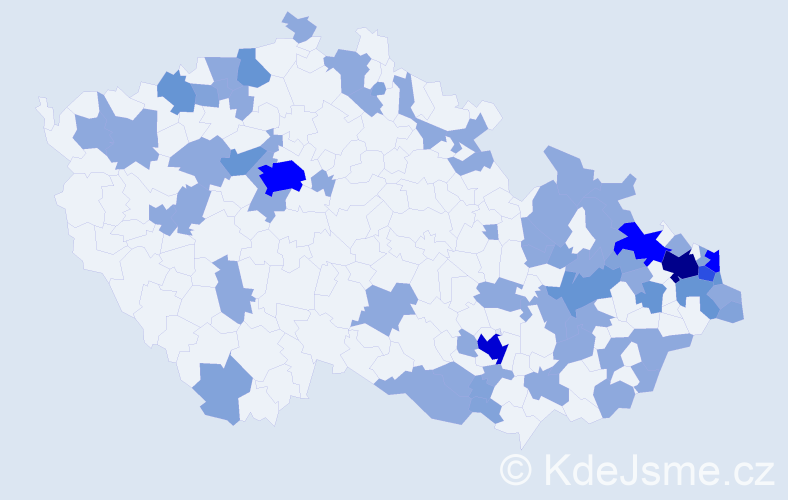 Jméno: 'Hermina', počet výskytů 121 v celé ČR