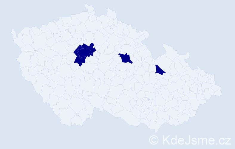 Jméno: 'Tobiáš Pavel', počet výskytů 5 v celé ČR
