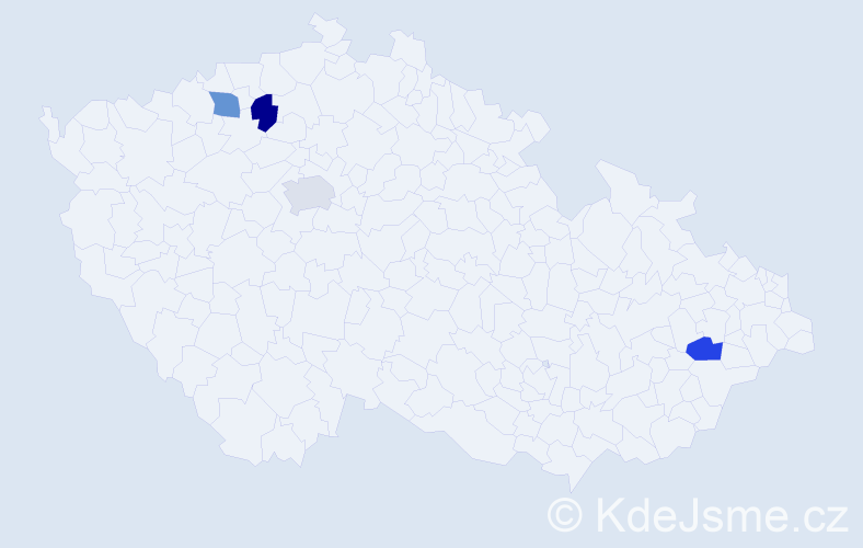 Jméno: 'Pena', počet výskytů 4 v celé ČR