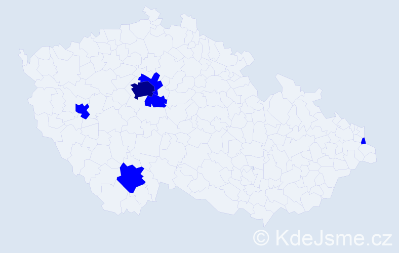 Jméno: 'Jan Šimon', počet výskytů 7 v celé ČR