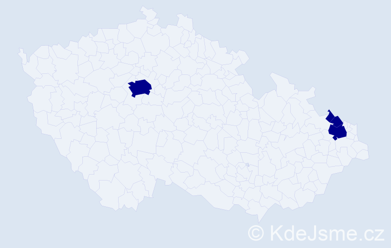 Jméno: 'Emrich', počet výskytů 4 v celé ČR