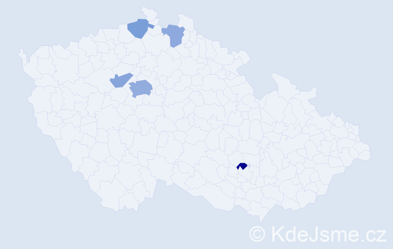 Jméno: 'Gajane', počet výskytů 10 v celé ČR