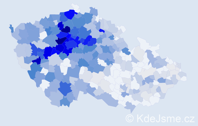 Jméno: 'Věnceslava', počet výskytů 1178 v celé ČR