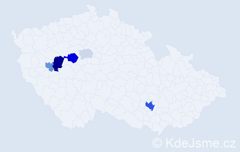 Jméno: 'Ol'ga', počet výskytů 7 v celé ČR