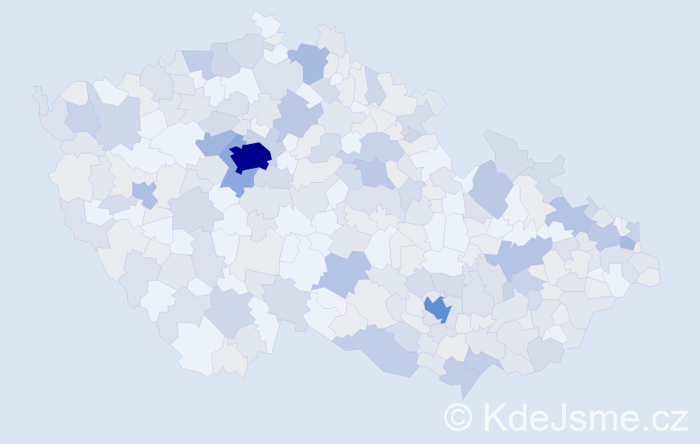 Jméno: 'Emily', počet výskytů 565 v celé ČR