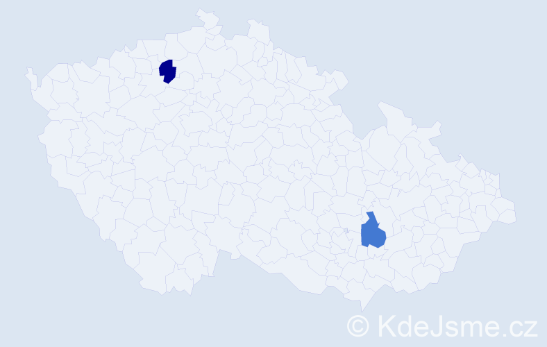Jméno: 'Amalka', počet výskytů 2 v celé ČR