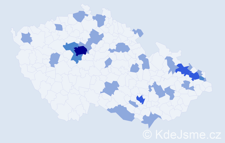 Jméno: 'Megan', počet výskytů 48 v celé ČR